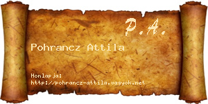 Pohrancz Attila névjegykártya